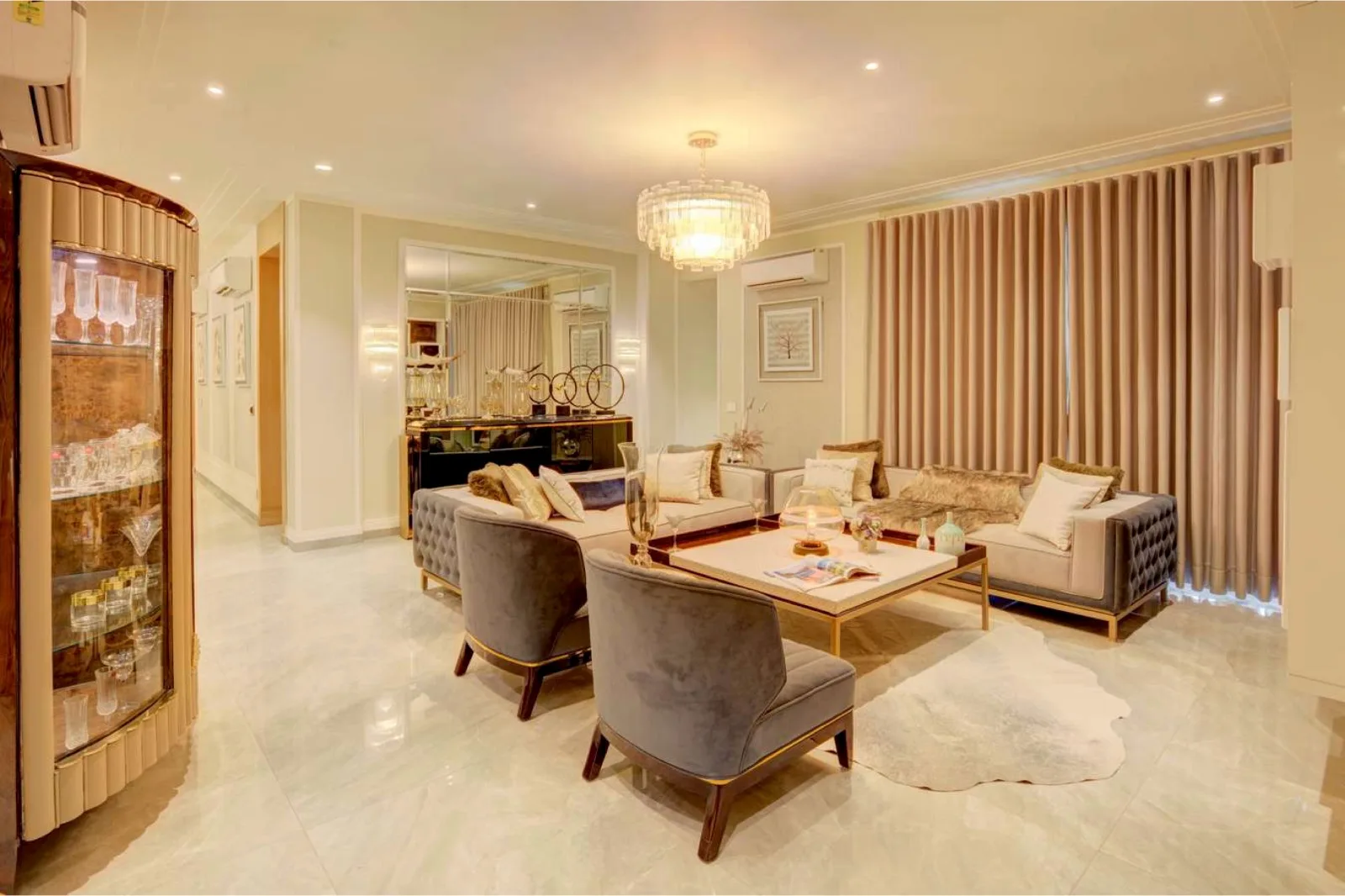 Living room of the Evoq Antalia show apartment