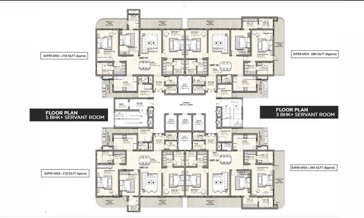 3 BHK + 1 floor plan
