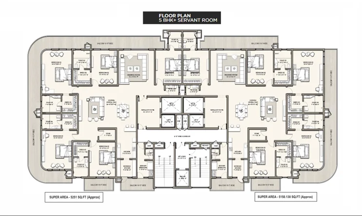 5 BHK + 1 floor plan